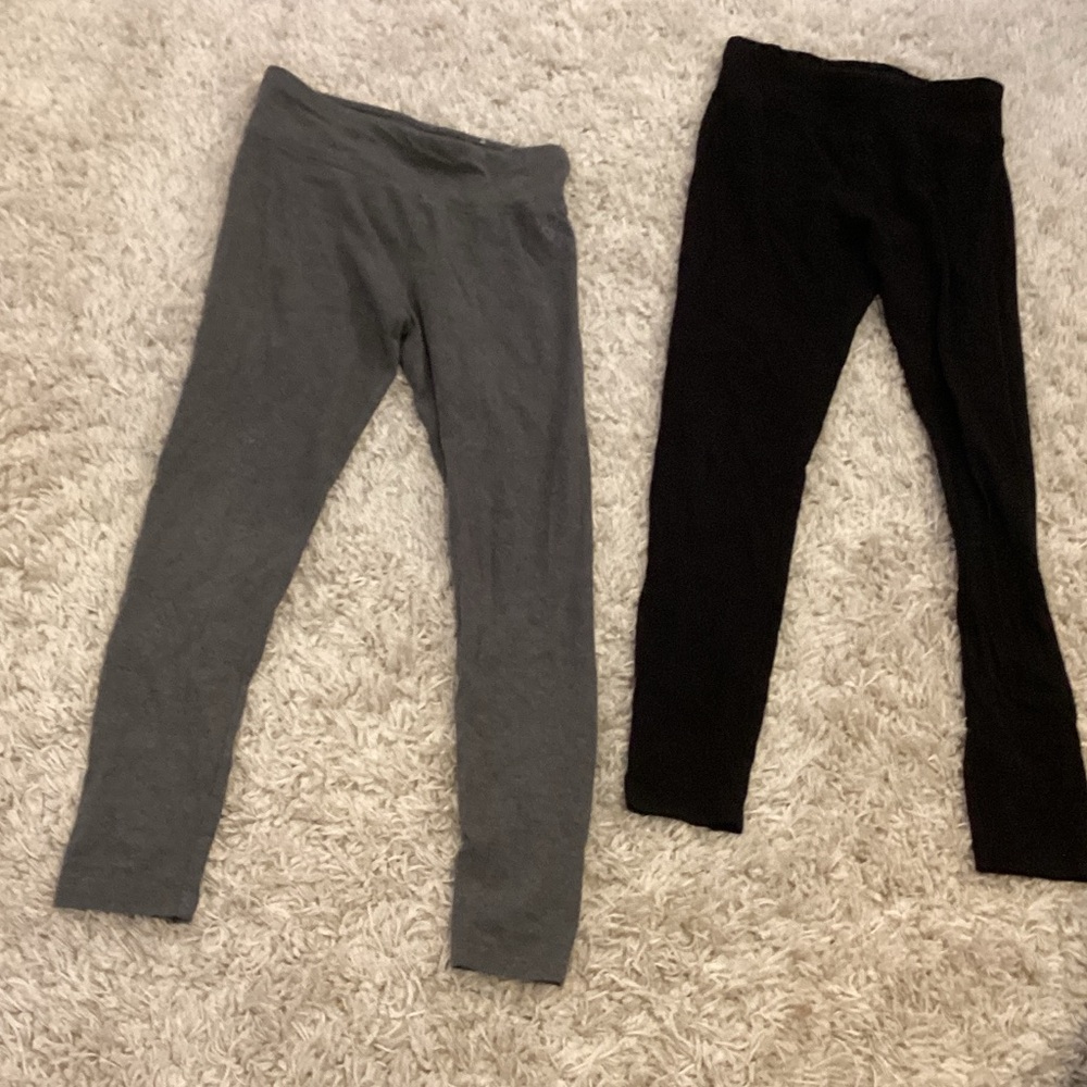 Justice Gray and Black Kids Leggings